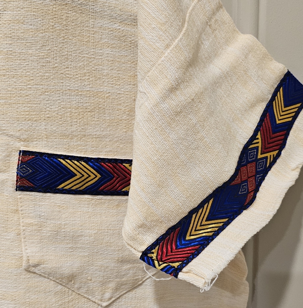 Ethiopian Tradtional Shirt Men Size L LIKE NEW - Picture 4 of 5